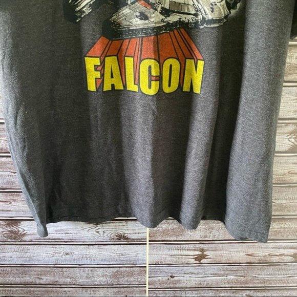 Star Wars Millenium Falcon Short-Sleeved Graphic Tee XL - Picture 4 of 6